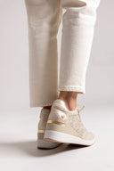 Sneakers wedges με διάτρητο σχέδιο Xti 143776 - Χρυσό - thefashionproject.gr - Xti Footwear