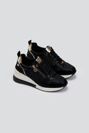 Sneakers wedges με φερμουάρ Xti 143717 - Μαύρο - thefashionproject.gr - Xti Footwear