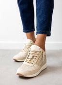 Sneakers wedges με στρας Xti 142957 - Μπεζ - thefashionproject.gr - Xti Footwear