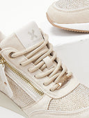 Sneakers wedges με στρας Xti 142957 - Μπεζ - thefashionproject.gr - Xti Footwear