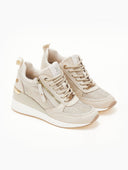 Sneakers wedges με στρας Xti 142957 - Μπεζ - thefashionproject.gr - Xti Footwear