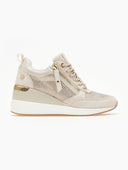 Sneakers wedges με στρας Xti 142957 - Μπεζ - thefashionproject.gr - Xti Footwear