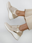 Sneakers wedjes με φερμουάρ MARIAMARE - Μπεζ - thefashionproject.gr - MARIAMARE