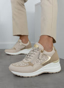 Sneakers wedjes με φερμουάρ MARIAMARE - Μπεζ - thefashionproject.gr - MARIAMARE