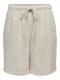 Σορτς λινό με κορδόνι ONLY 15333032 - Μπεζ - thefashionproject.gr - ONLY