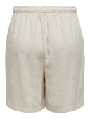 Σορτς λινό με κορδόνι ONLY 15333032 - Μπεζ - thefashionproject.gr - ONLY