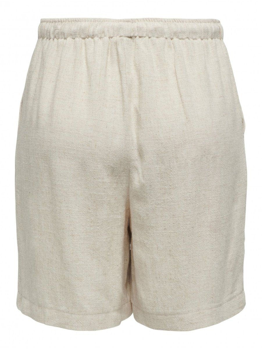Σορτς λινό με κορδόνι ONLY 15333032 - Μπεζ - thefashionproject.gr - ONLY
