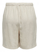Σορτς λινό με κορδόνι ONLY 15333032 - Μπεζ - thefashionproject.gr - ONLY