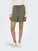 Σορτς λινό με κορδόνι ONLY 15333032 - Χακί - thefashionproject.gr - ONLY