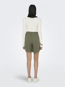 Σορτς λινό με κορδόνι ONLY 15333032 - Χακί - thefashionproject.gr - ONLY