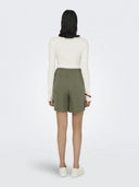 Σορτς λινό με κορδόνι ONLY 15333032 - Χακί - thefashionproject.gr - ONLY