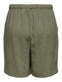 Σορτς λινό με κορδόνι ONLY 15333032 - Χακί - thefashionproject.gr - ONLY