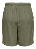 Σορτς λινό με κορδόνι ONLY 15333032 - Χακί - thefashionproject.gr - ONLY