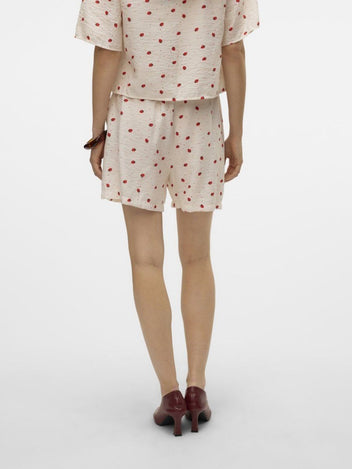 Σορτς με print φράουλες Vero Moda 10324635 - Λευκό - thefashionproject.gr - VERO MODA