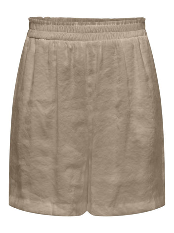Σορτς ψηλόμεσο με λάστιχο ONLY 15313199 - Τάουπε - thefashionproject.gr - ONLY