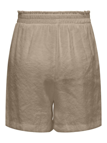 Σορτς ψηλόμεσο με λάστιχο ONLY 15313199 - Τάουπε - thefashionproject.gr - ONLY