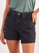 Σορτς ψηλόμεσο με ρεβέρ ONLY 15196226 - Μαύρο - thefashionproject.gr - ONLY