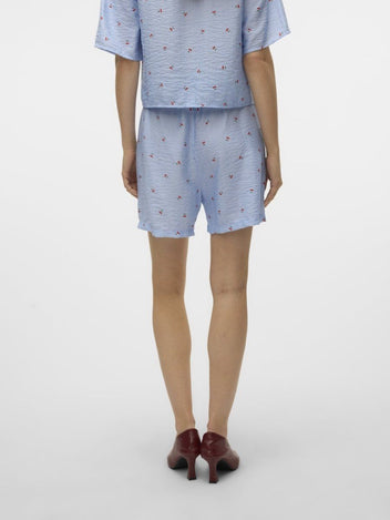 Σορτς ριγέ με print Vero Moda 10324635 - Γαλάζιο - thefashionproject.gr - VERO MODA