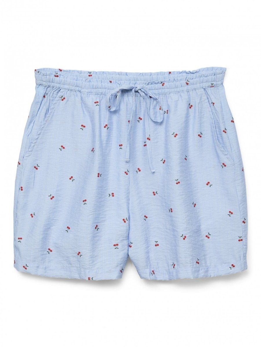 Σορτς ριγέ με print Vero Moda 10324635 - Γαλάζιο - thefashionproject.gr - VERO MODA