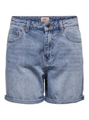 Σορτς τζιν ψηλόμεσο ONLY 15196224 - Μπλε jean - thefashionproject.gr - ONLY