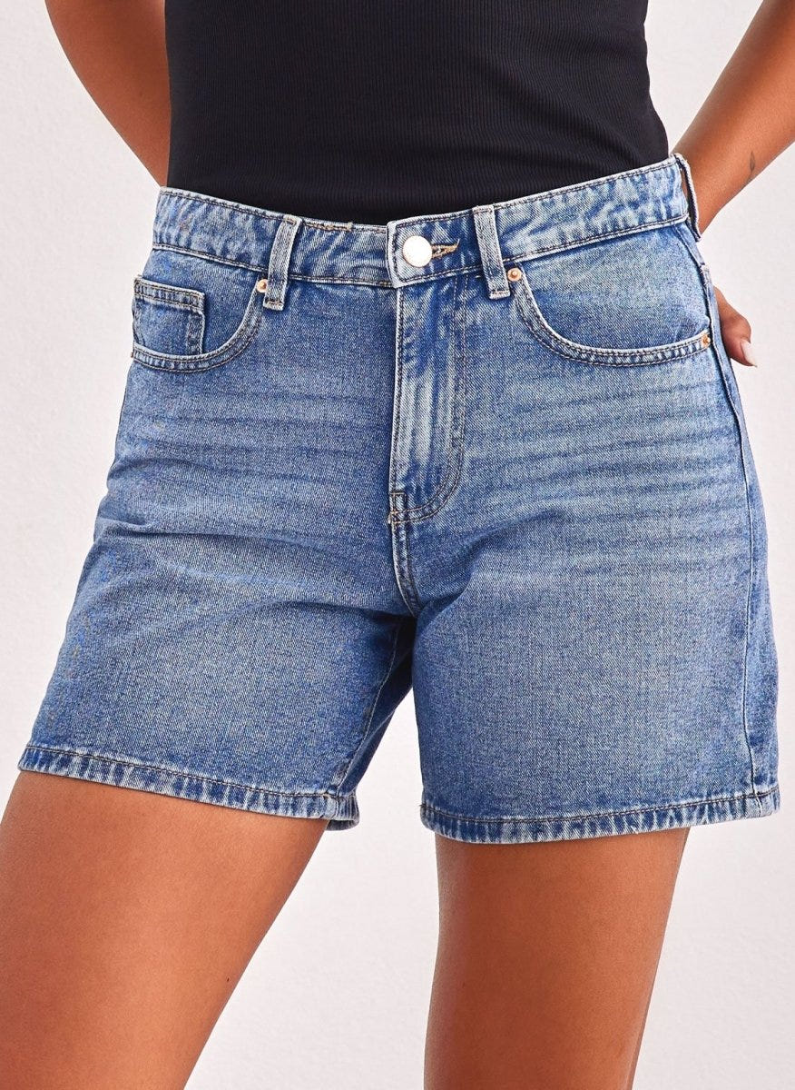 Σορτς τζιν ψηλόμεσο ONLY 15196224 - Μπλε jean - thefashionproject.gr - ONLY