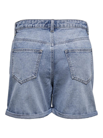Σορτς τζιν ψηλόμεσο ONLY 15196224 - Μπλε jean - thefashionproject.gr - ONLY