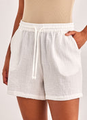 Σορτς υφασμάτινο ONLY 15267849 - Λευκό - thefashionproject.gr - ONLY