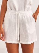 Σορτς υφασμάτινο ONLY 15267849 - Λευκό - thefashionproject.gr - ONLY