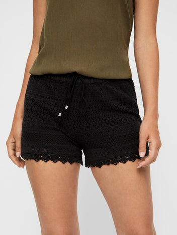 Σορτσάκι με δαντέλα Vero Moda 10190155 - Μαύρο - thefashionproject.gr - VERO MODA