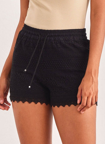Σορτσάκι με δαντέλα Vero Moda 10190155 - Μαύρο - thefashionproject.gr - VERO MODA
