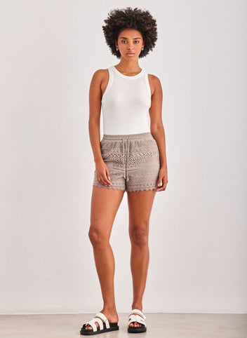 Σορτσάκι με δαντέλα Vero Moda 10190155 - Τάουπε - thefashionproject.gr - VERO MODA