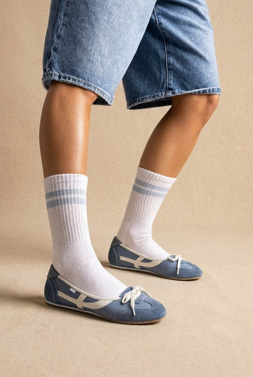 Xti Footwear - Sport Ballet Flats - Denim Blue Suede