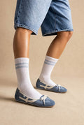Xti Footwear - Sport Ballet Flats - Denim Blue Suede