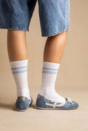 Xti Footwear - Sport Ballet Flats - Denim Blue Suede