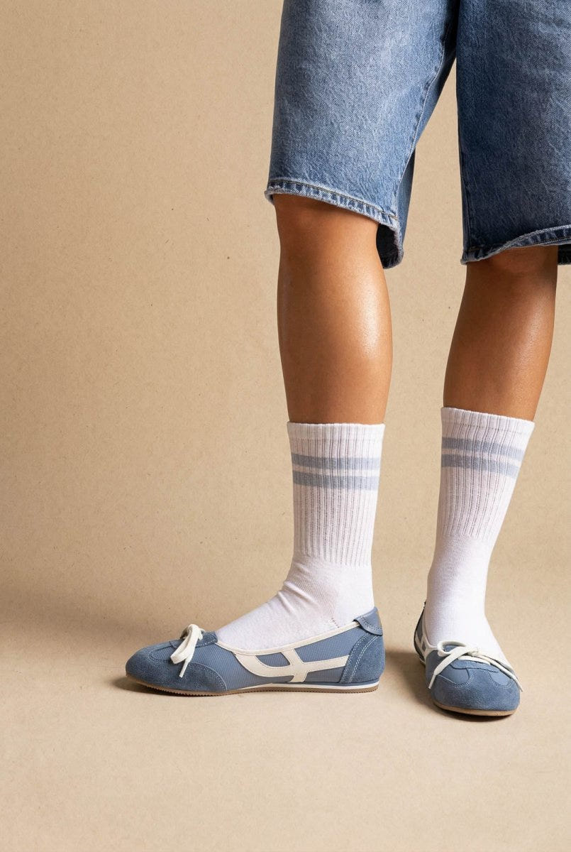 Xti Footwear - Sport Ballet Flats - Denim Blue Suede