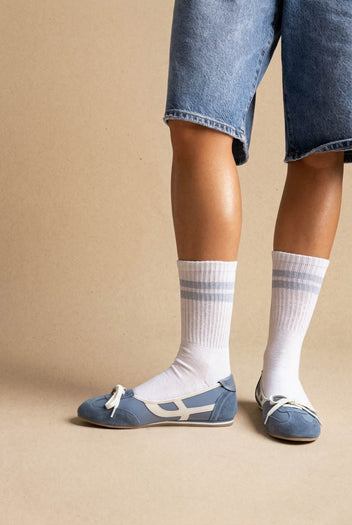 Xti Footwear - Sport Ballet Flats - Denim Blue Suede