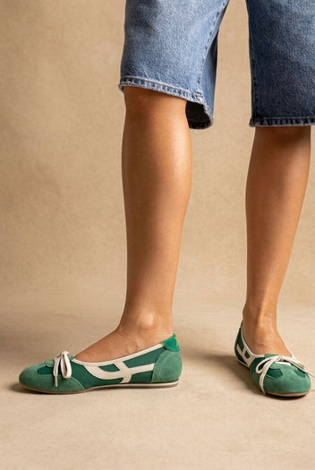 Xti Footwear - Sport Ballet Flats - Green Suede