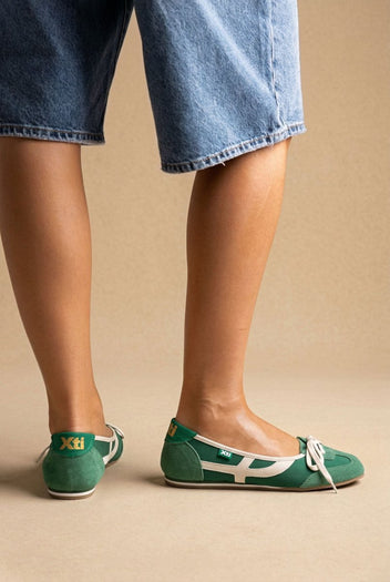 Xti Footwear - Sport Ballet Flats - Green Suede