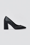 Square Heel Pumps TFP - Black Matte - thefashionproject.gr - TFP