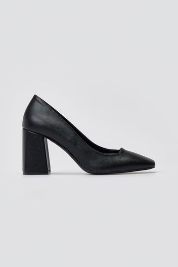 TFP - Square Heel Pumps - Black Matte