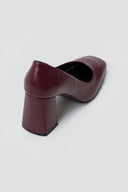 Square Heel Pumps TFP - Bordeaux Matte - thefashionproject.gr - TFP