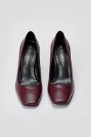 Square Heel Pumps TFP - Bordeaux Matte - thefashionproject.gr - TFP