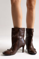 Stiletto Ankle Boots - Brown Matte - thefashionproject.gr - BOTEGGA 22