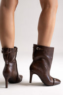 Stiletto Ankle Boots - Brown Matte - thefashionproject.gr - BOTEGGA 22