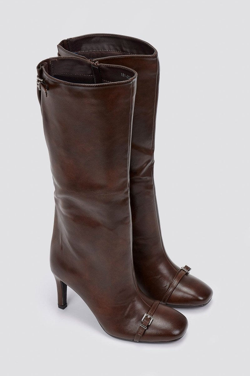 Stiletto Boots - Brown Matte - thefashionproject.gr - BOTEGGA 22