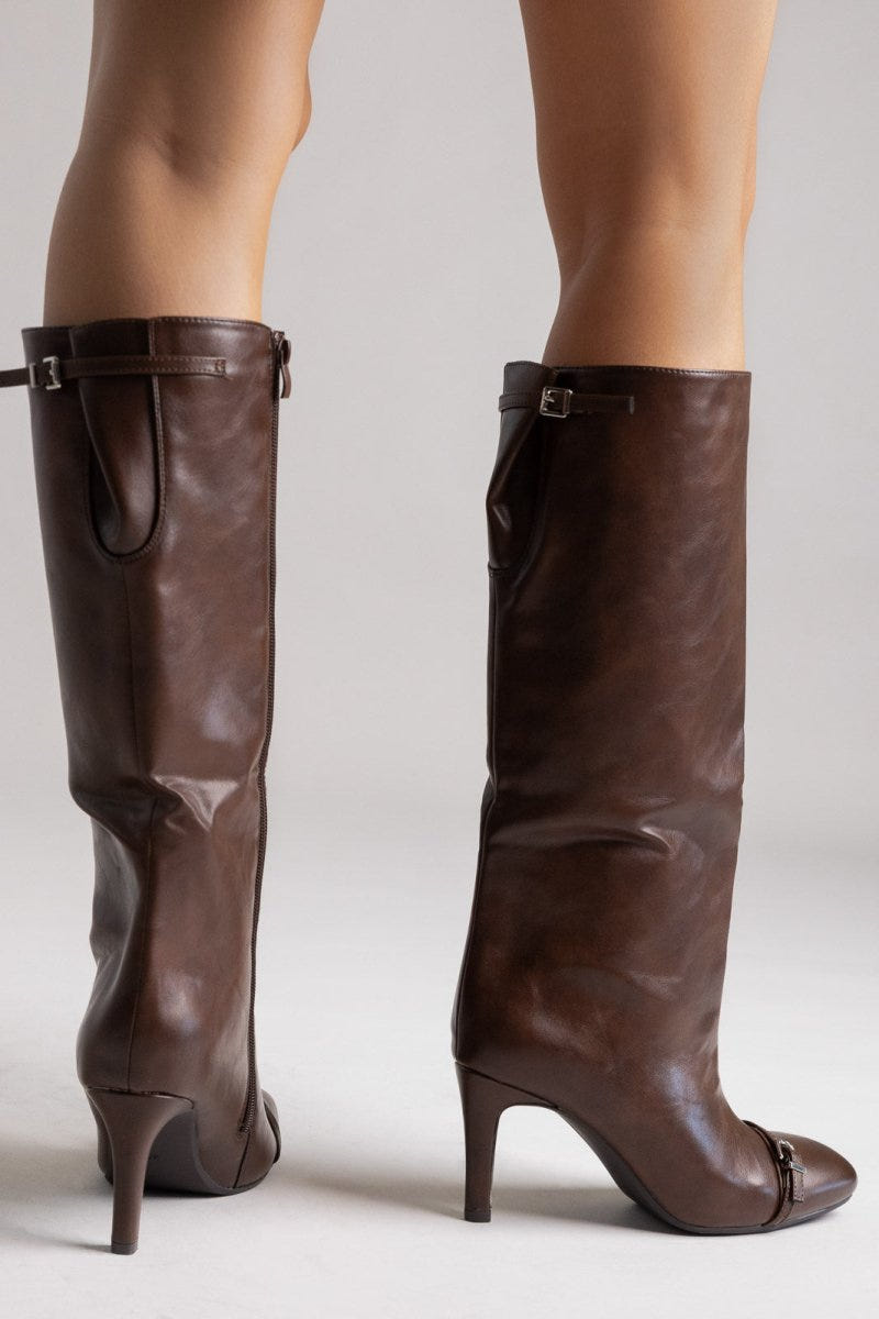 Stiletto Boots - Brown Matte - thefashionproject.gr - BOTEGGA 22
