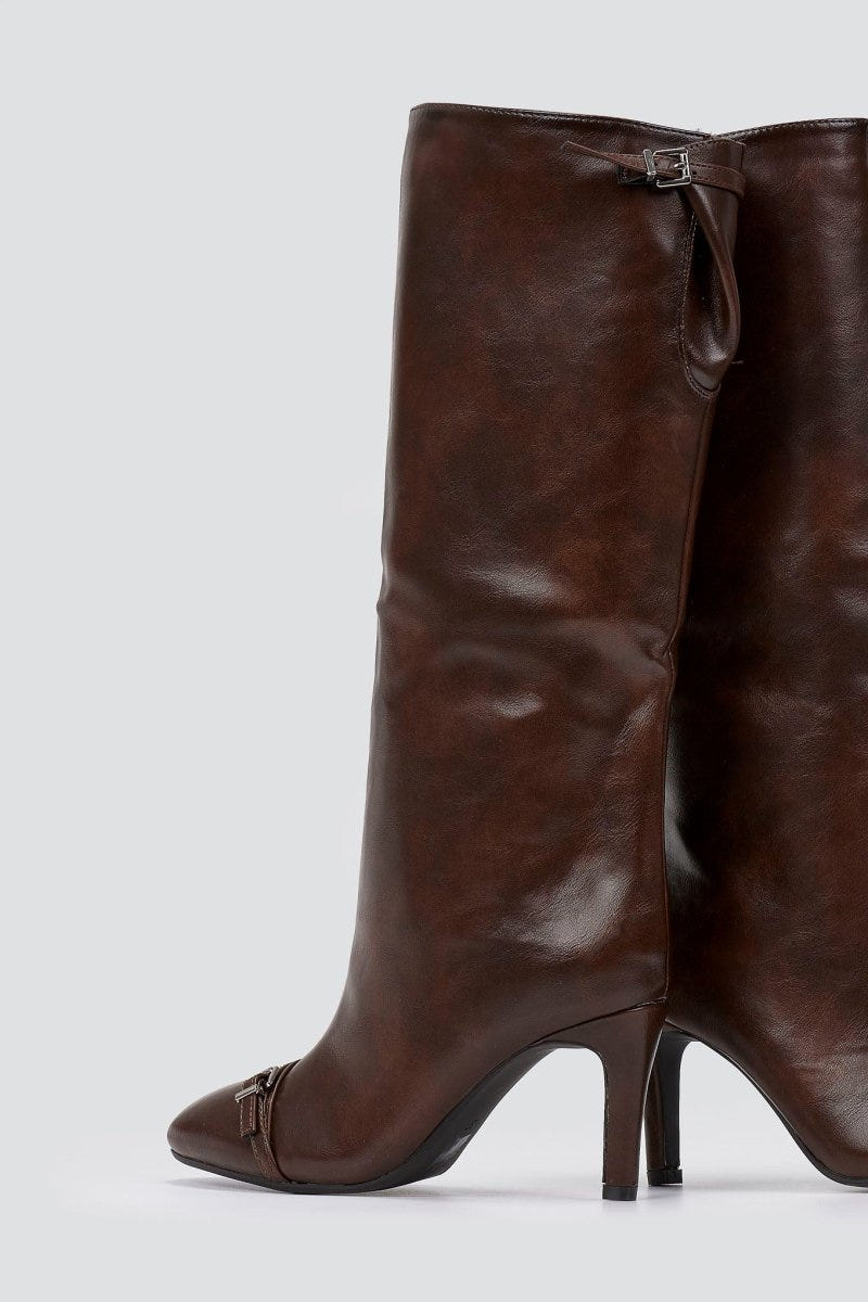 Stiletto Boots - Brown Matte - thefashionproject.gr - BOTEGGA 22