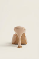 TFP - Stiletto Heel Mules - Nude Patent