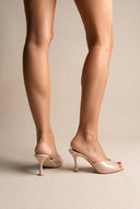 TFP - Stiletto Heel Mules - Nude Patent