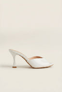 TFP - Stiletto Heel Mules - White Patent